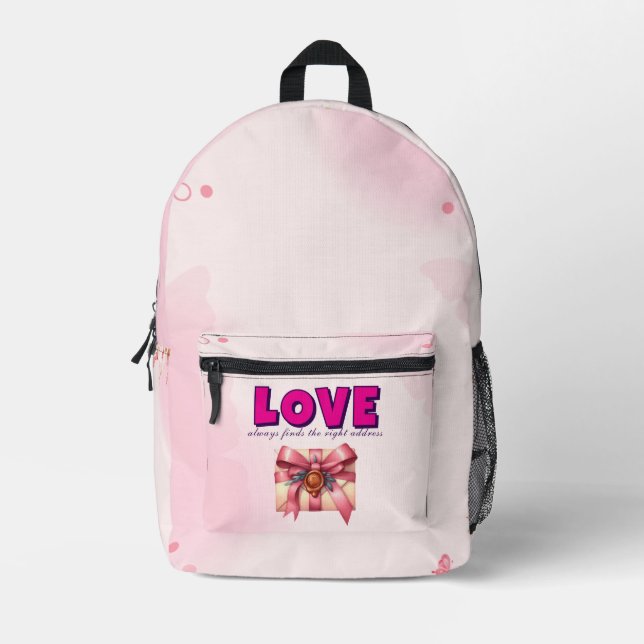 LIEBE BEDRUCKTER RUCKSACK (Vorderseite)