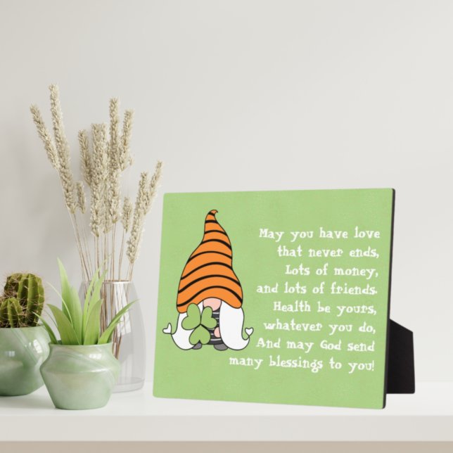 Liebe beendet nie irisches Segen Tabletop Fotoplatte (Von Creator hochgeladen)