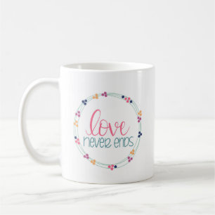 Liebe beendet nie Kaffee-Tasse Kaffeetasse