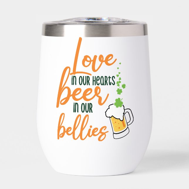 Liebe & Beer St. Patrick’s Day Fun-61146 Hoodie (Vorderseite)