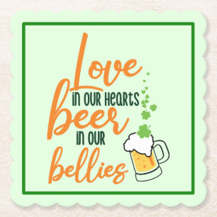 Liebe & Beer St. Patrick’s Day Fun-61146 Hoodie Untersetzer