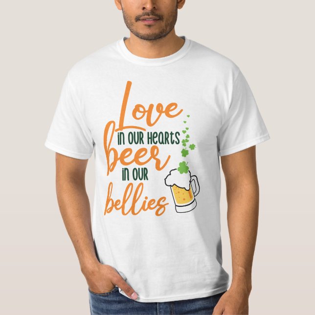 Liebe & Beer St. Patrick’s Day Fun-61146 T-Shirt (Vorderseite)