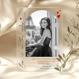 Liebe befindet sich im Air Minimalistisch Foto Bra Acryleinladungen