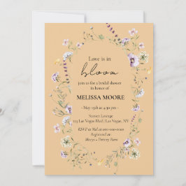 Liebe befindet sich in der Blumendusche Einladung