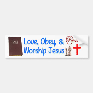 Liebe, befolgen u. beten Jesus an Autoaufkleber