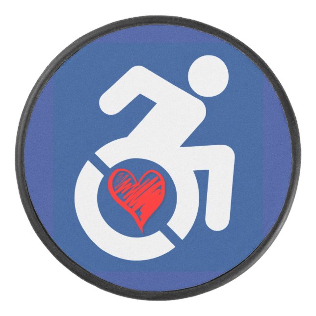 Liebe behindert eishockey puck (Vorderseite)
