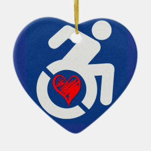 Liebe behindert keramik ornament