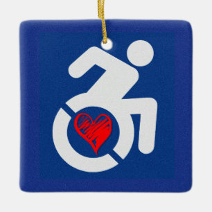 Liebe behindert keramikornament