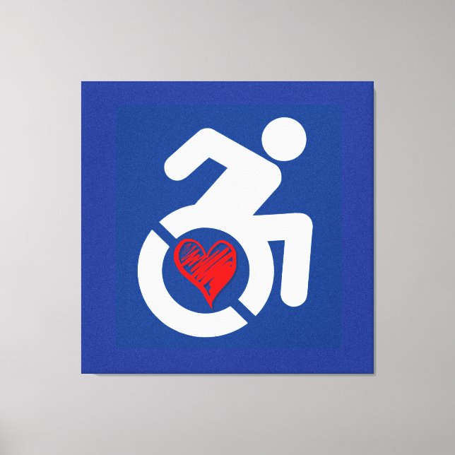 Liebe behindert leinwanddruck (Vorderseite)