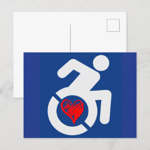 Liebe behindert postkarte