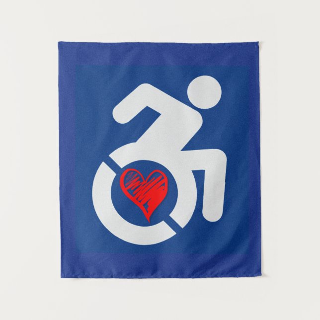 Liebe behindert wandteppich (Vorderseite)