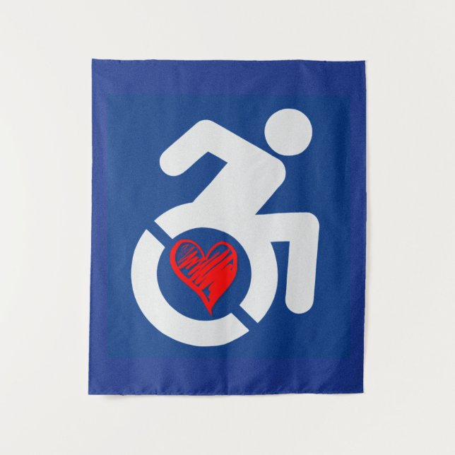 Liebe behindert wandteppich (Vorderseite)