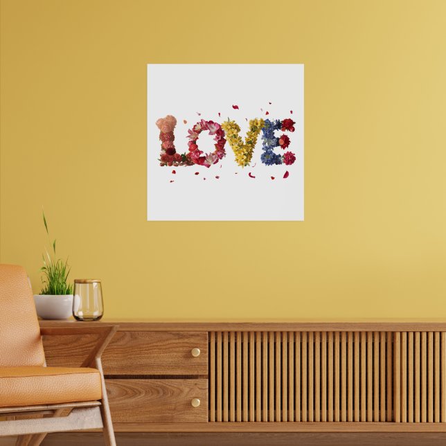 Liebe bei Blume Poster (Wohnzimmer 2)