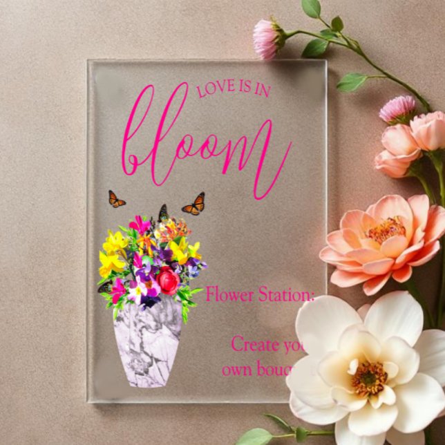 Liebe bei Blumenhochzeiten Acrylschild (Von Creator hochgeladen)