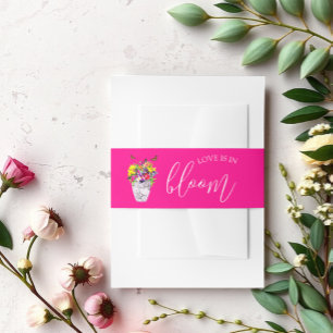Liebe bei Blumenhochzeiten Einladungsbanderole