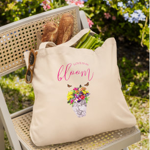 Liebe bei Blumenhochzeiten Tragetasche
