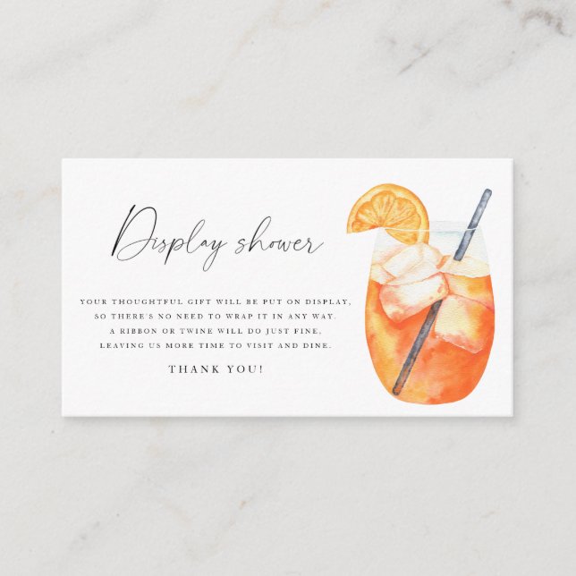 LIEBE BEI DER ERSTEN SPRITZ Bridal Display Dusche Begleitkarte (Vorderseite)