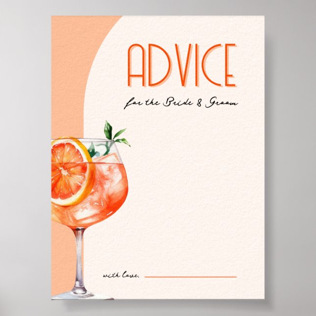 Liebe bei First Spritz Advice for Bride & Groom Poster (Vorne)