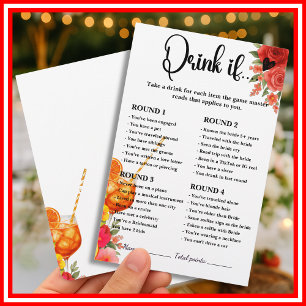 Liebe bei First Spritz Drink If Brautparty Game