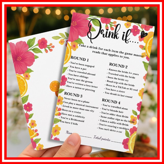 Liebe bei First Spritz Drink If Brautparty Game (Von Creator hochgeladen)