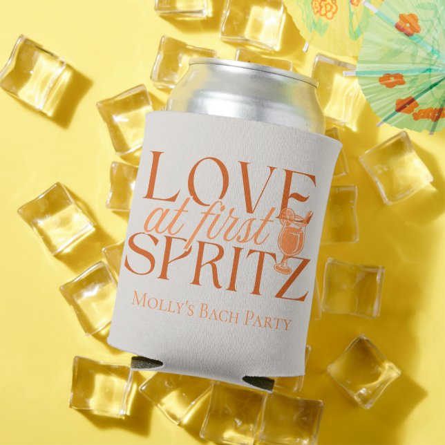 Liebe bei First Spritz - Fun Orange Bachelorette Dosenkühler (In Situ Sommer)