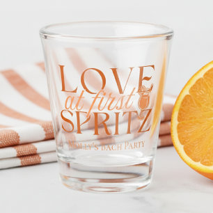 Liebe bei First Spritz Modern Orange Bachelorette Schnapsglas