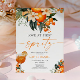 Liebe bei First Spritz Spritzer Orange Brautparty Einladung