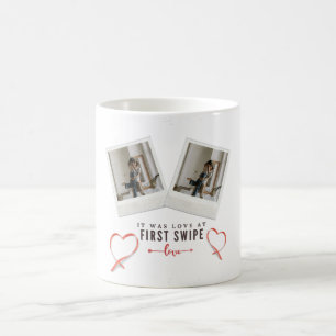 Liebe bei First Swipe Online Couple Valentine Kaffeetasse
