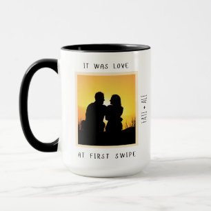 Liebe bei First Swipe Online Couple Valentine Tasse