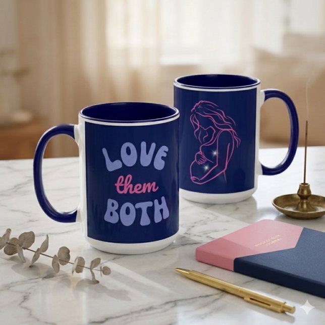 Liebe beide Pro-Life Mama Baby Eternal Soul Tasse (Von Creator hochgeladen)