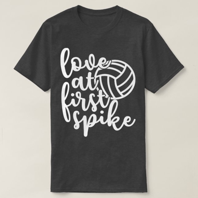 Liebe beim ersten Volleyball1 T-Shirt (Design vorne)