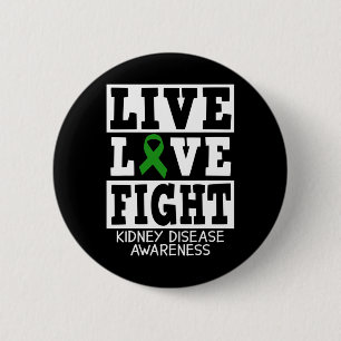 Liebe bekämpfen Grüne Ribbon Nierenerkrankung Bewu Button