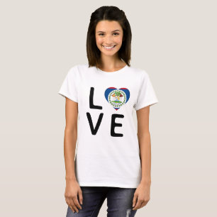 Liebe - Belize-Flagge T-Shirt