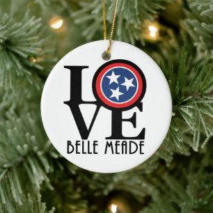 LIEBE Belle Meade Tennessee Keramik Ornament