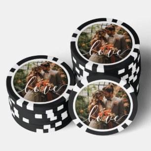"Liebe" Benutzerdefiniertes Foto Pokerchips