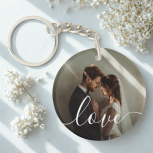 "Liebe" Benutzerdefiniertes Foto Schlüsselanhänger