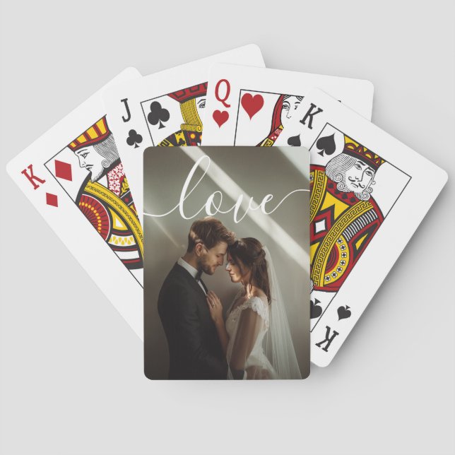 "Liebe" Benutzerdefiniertes Foto Spielkarten (Rückseite)