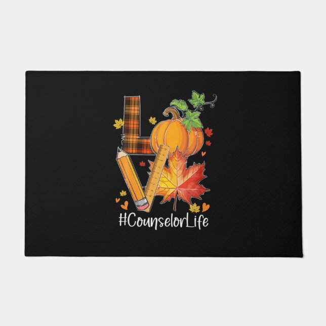 LIEBE Berater Leben Herbstlaub Herbstsaison Pump Fußmatte (Vorderseite)