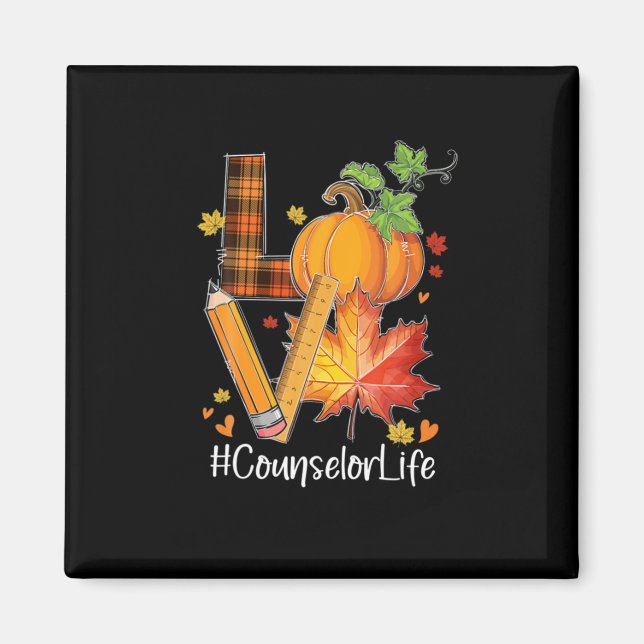 LIEBE Berater Leben Herbstlaub Herbstsaison Pump Magnet (Vorne)