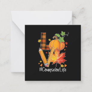 LIEBE Berater Leben Herbstlaub Herbstsaison Pump Mitteilungskarte