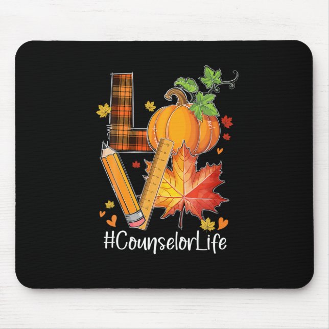 LIEBE Berater Leben Herbstlaub Herbstsaison Pump Mousepad (Vorne)
