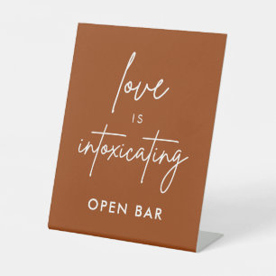 Liebe beraubt Terracotta Open Bar Sockelschild
