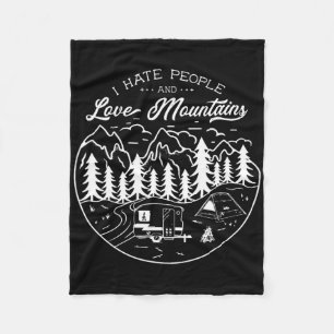 Liebe Berge Hass Menschen Camping Wandern Wildnis Fleecedecke