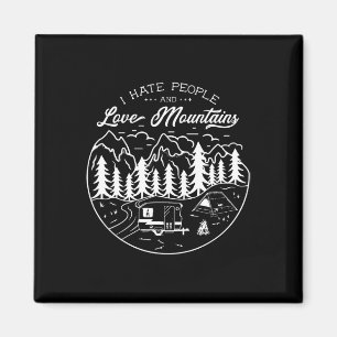Liebe Berge Hass Menschen Camping Wandern Wildnis Magnet