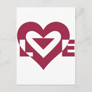 Liebe Berry Lila Postkarte