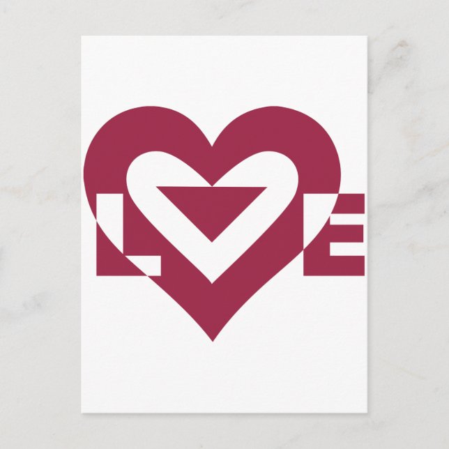 Liebe Berry Lila Postkarte (Vorderseite)