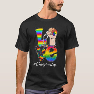 Liebe Beruf Lebensgefährte Gay Pride Rainbow Flag  T-Shirt