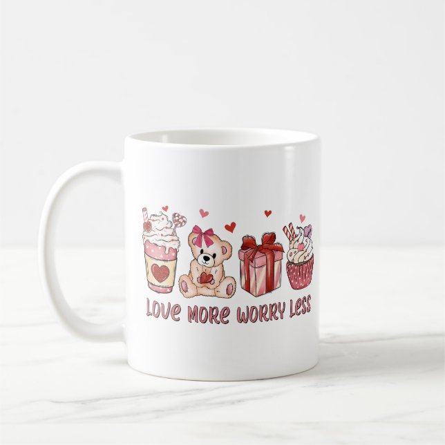 Liebe Besorgnis erregender weniger Valentinstag Kaffeetasse (Links)