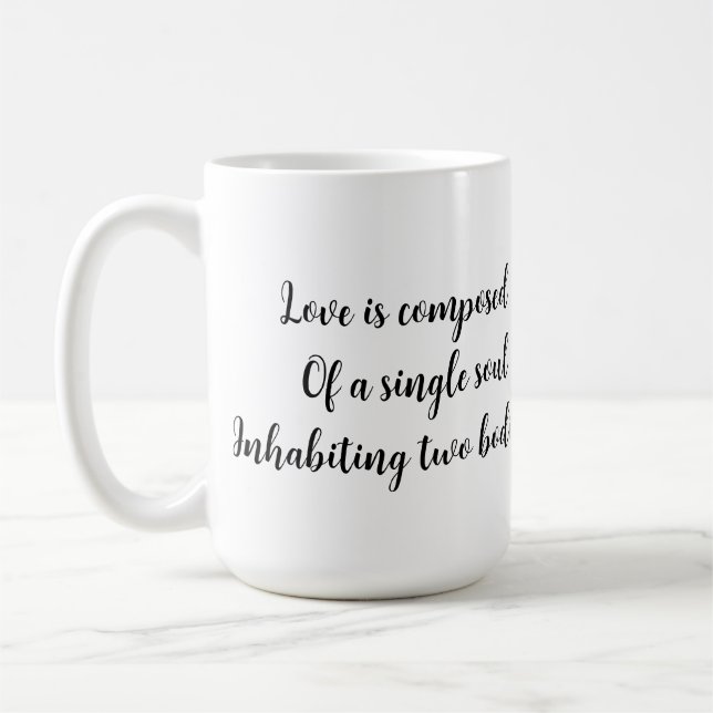 Liebe besteht aus einem Single-Soul Kaffeetasse (Links)