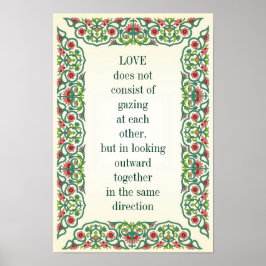 LIEBE besteht nicht darin, sich gegenseitig zu bet Poster